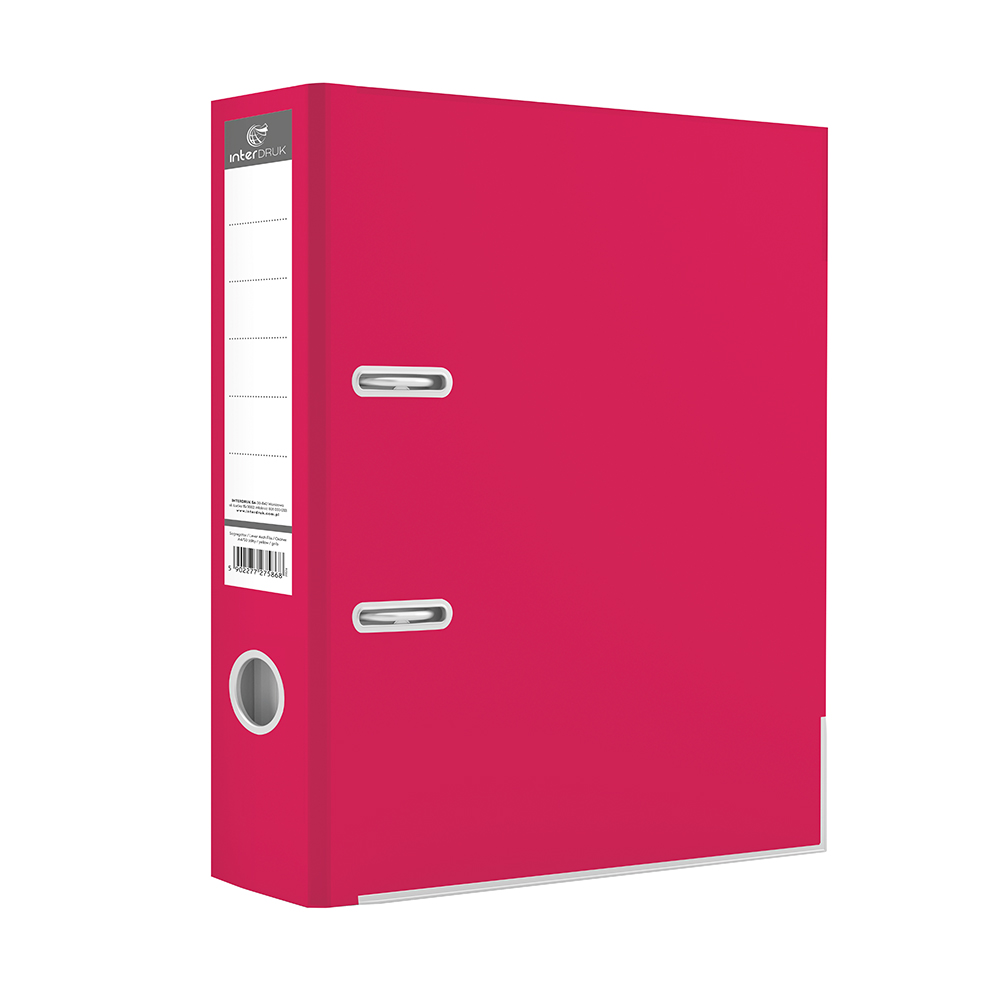 Segregator A4/50 dźwignia mat różowy Interdruk